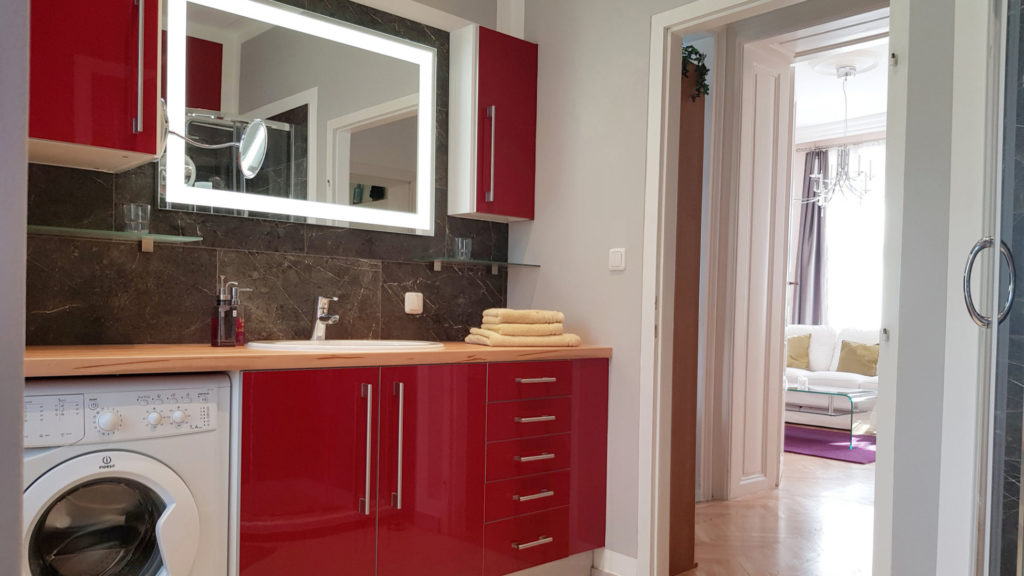 Modernes Badezimmer in ruhiger Ferienwohnung in Wien
